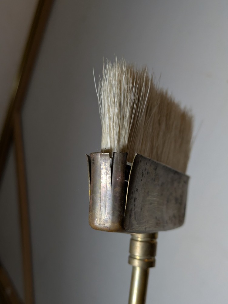 Vintage Mid Century Modern Art Deco Brass Pineapple Fireplace Tools Set