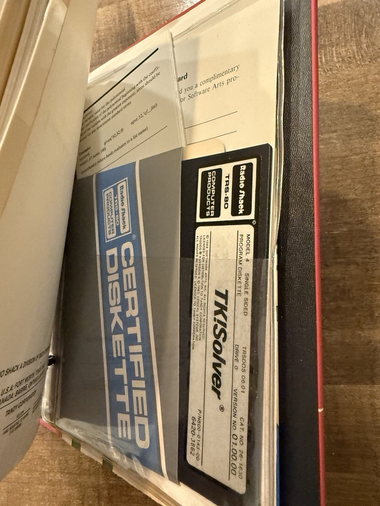 IBM PC Software: TK! SOLVER 1.2 From Software Arts DOS Vintage