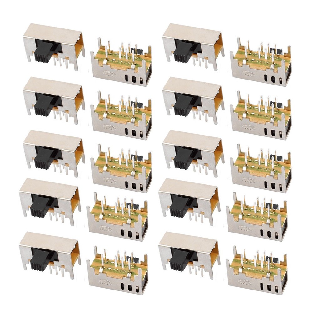 20Pack 3 Position 8P 2P3T Panel Mount Micro Slide Switch Latching Switch
