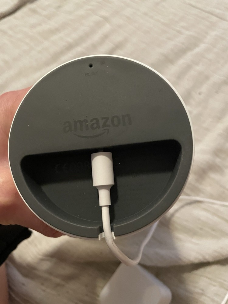 Amazon Echo Speaker Bluetooth WiFi Alexa Smart First Gen White Compact Works