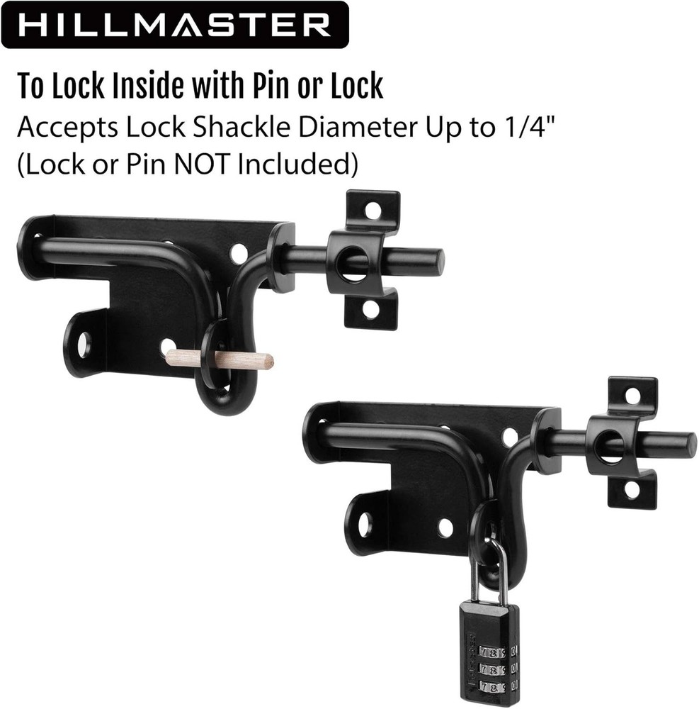Heavy Duty Sliding Gate Latch with Padlock Hole – 2 Pack