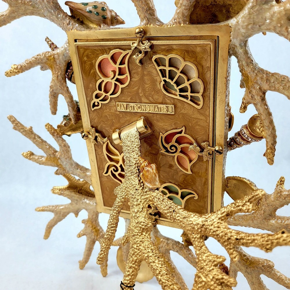 Large Jay Strongwater Grotto Coral Reef Frame Jasper White Washed Original Tag