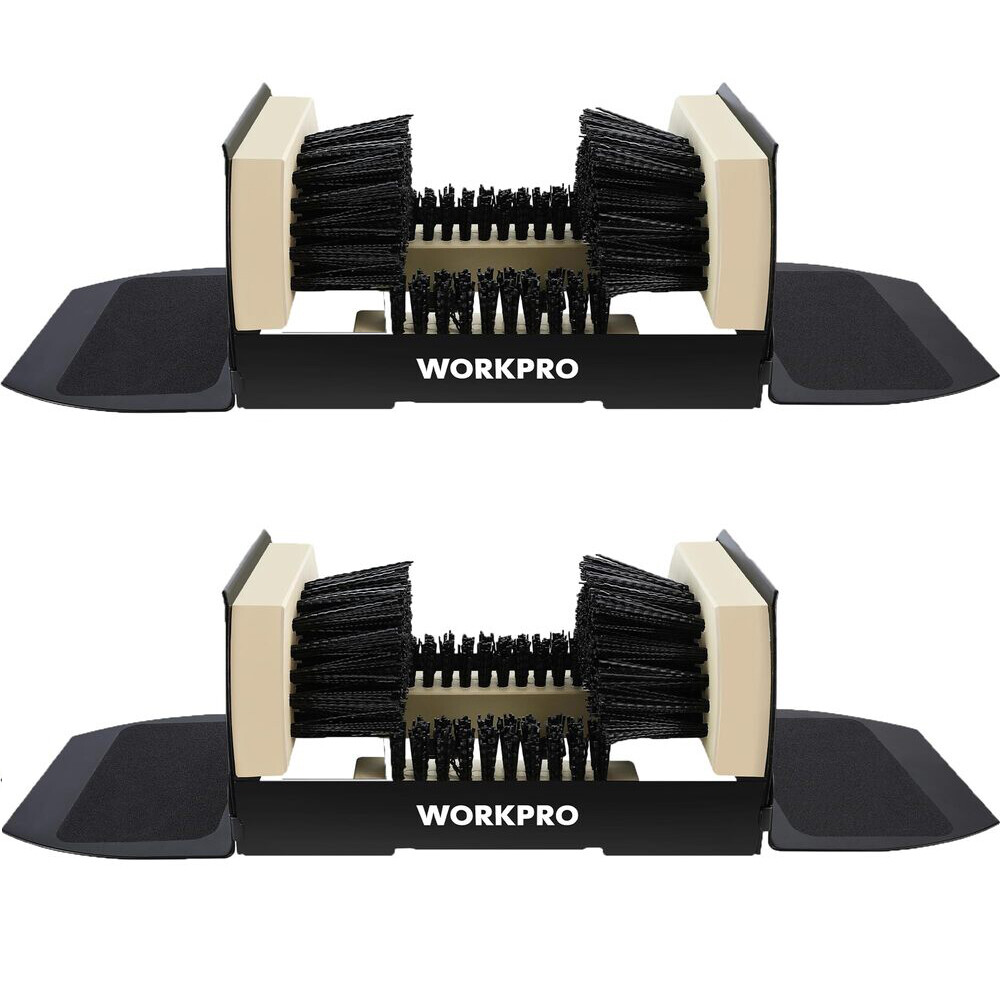 WORKPRO 2 Pack Boot Brush Scraper Outdoor Shoe Cleaner Brush Boot Scrubber New