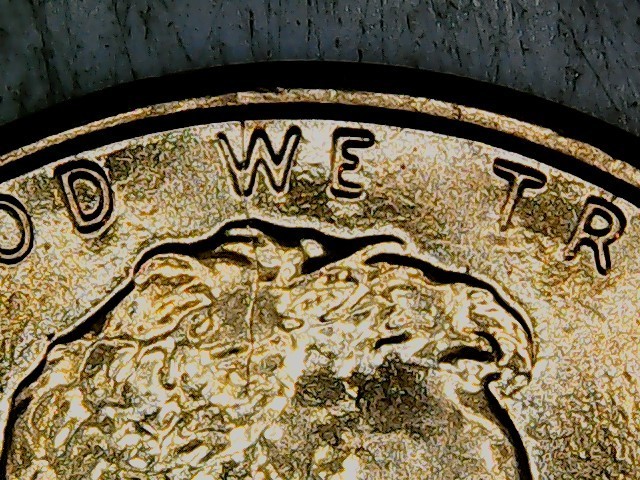 2022 Lincoln Cent . Large die break on Obverse.