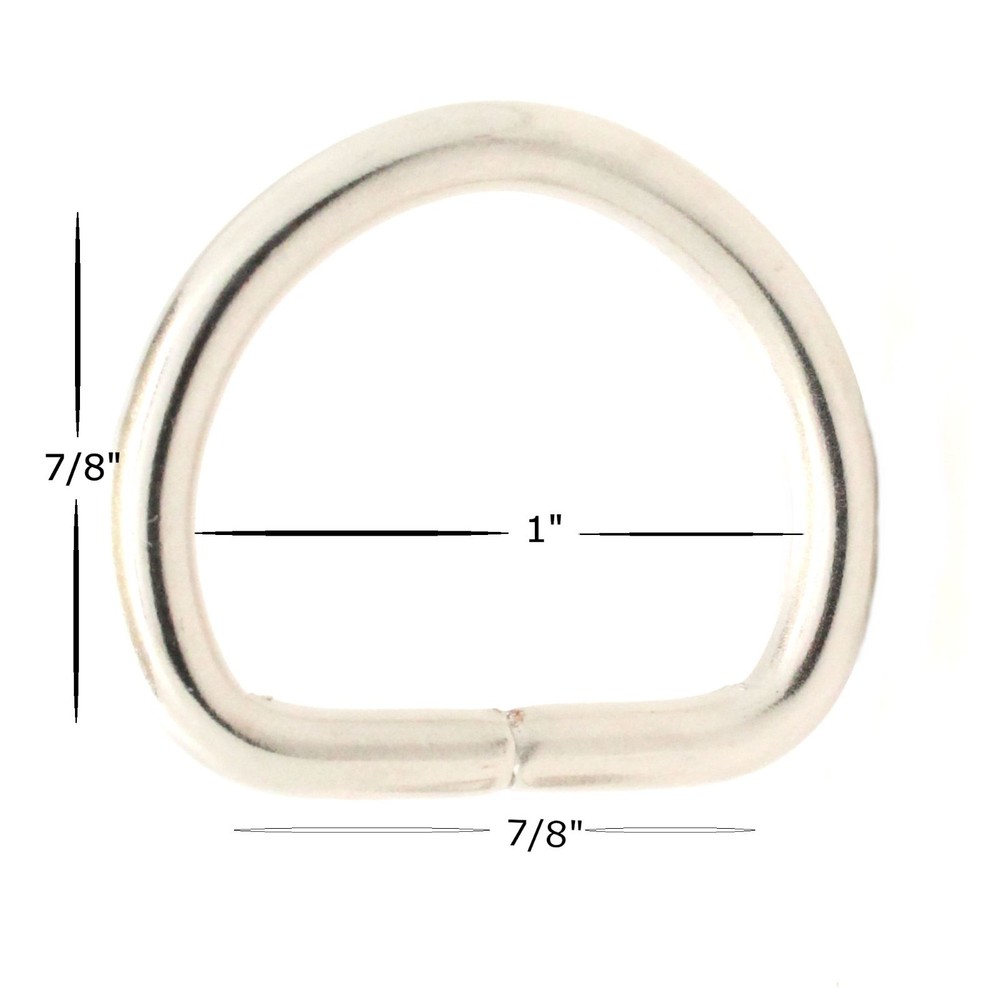 D-Ring 1" Antique Brass Plated Metal 100 Pack