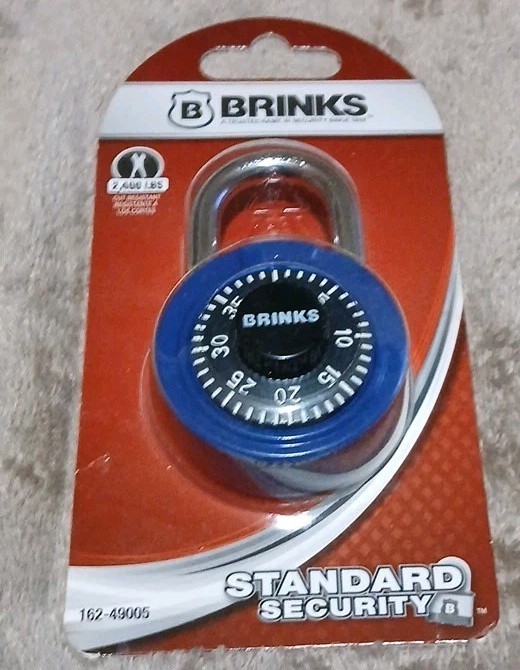 Brinks Security Combination Lock - Blue - Brand New Un opened