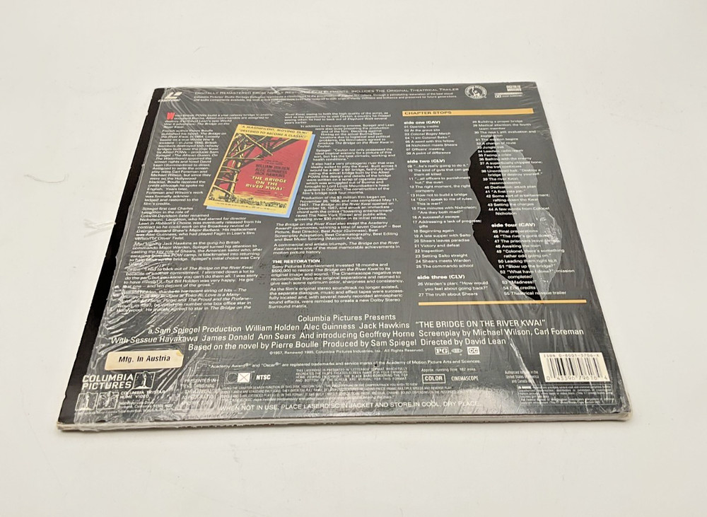 Bridge on the River Kwai - Item Only - Untested - Laserdisc