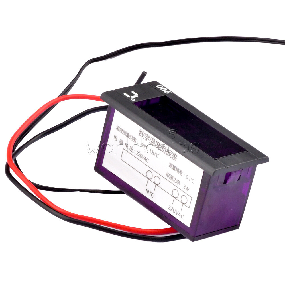 AC220V Embedded Thermometer Refrigerator Digital Temperature Meter Pannel