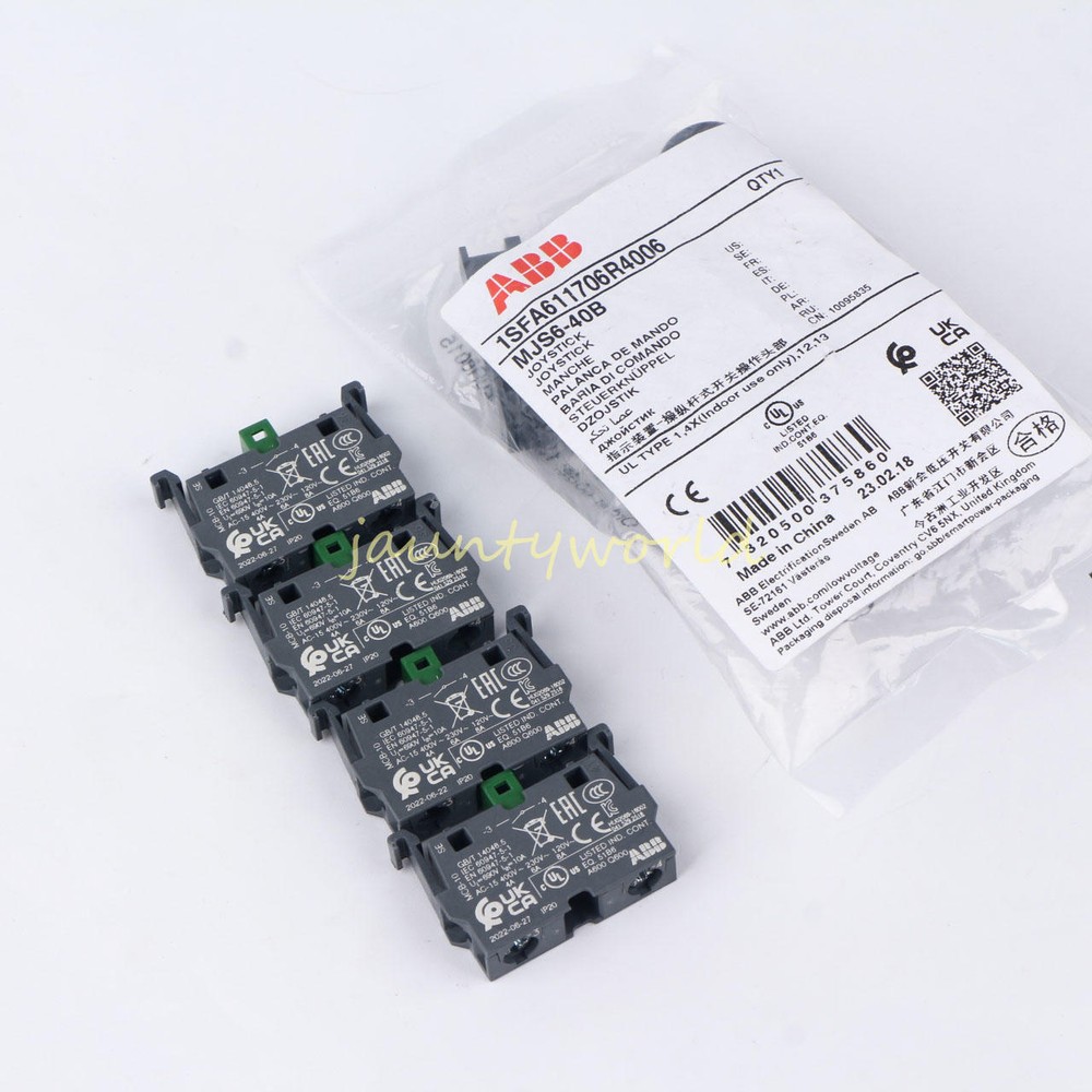 1Pc NEW ABB Control Joystick Switch MJS6-40B with 4 MCB-10 Contacts Reset Type
