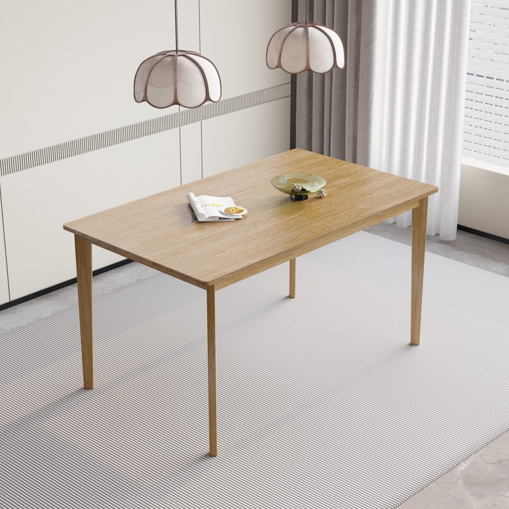 Kitchen Dining Set for 4 Rectangle Table and Chairs Dining Room Solid Wood