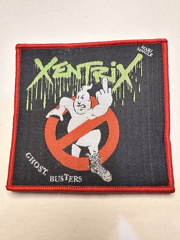 XENTRIX, GHOST BUSTER, RED BORDER, 4X4 INCHES, WOVEN PATCH