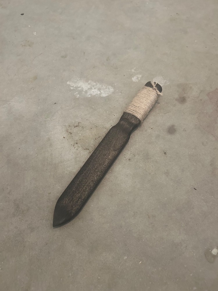 Handmade Vampire Slayer Hunter Wooden Stake, Pyramidal Tip, Poplar + Wrap - 12"