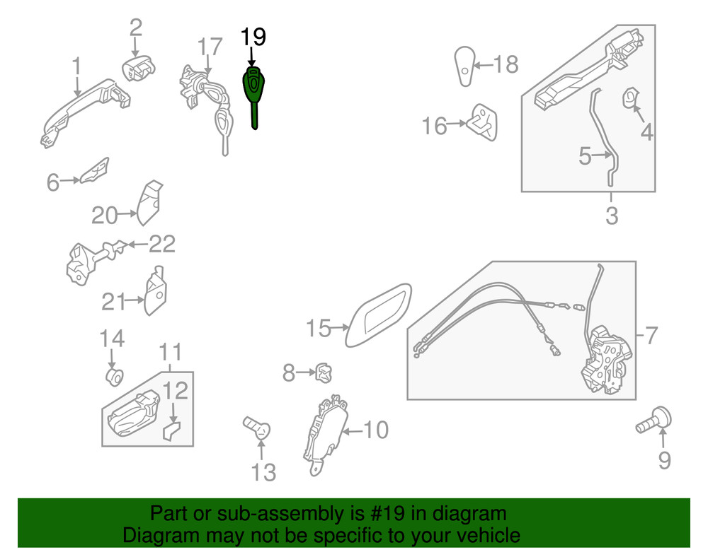 Genuine Subaru Key 57497AG11A