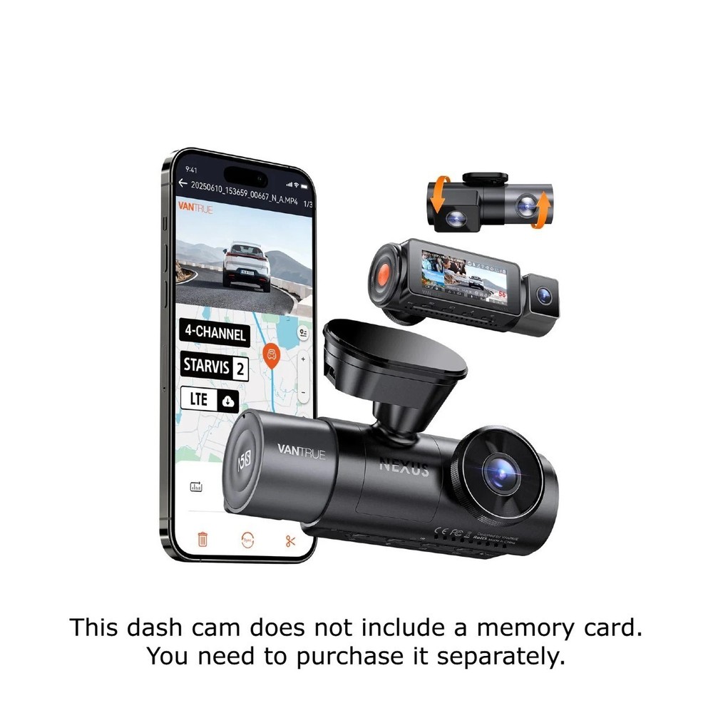 Vantrue N5S 2K 4 Channel Dash Cam