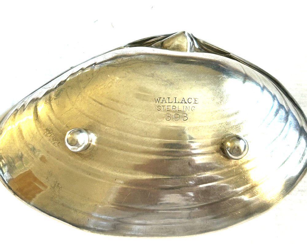Wallace Sterling Silver (.925) Footed Clam Shell Figural Bowl # 393 Post-1940