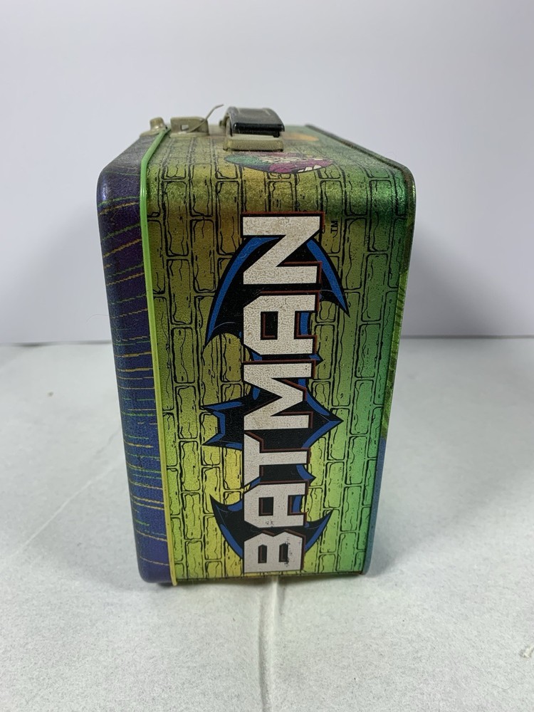 Batman and Joker Metal Lunch Box Graphics Inside 2000 RIX