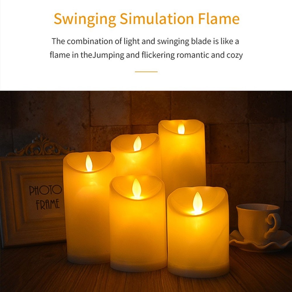 LED Electronic Glass Candle -3-Piece Set