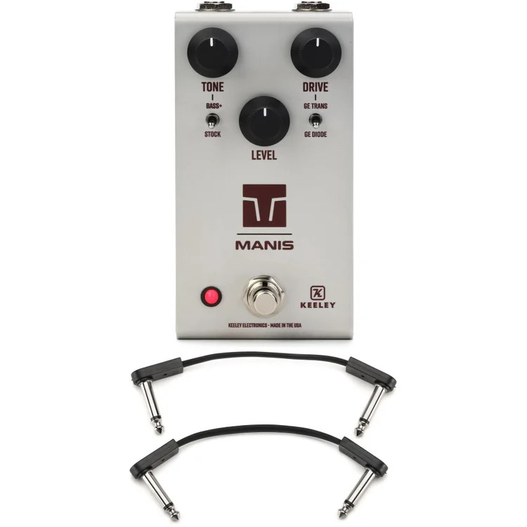Keeley Manis Overdrive Pedal with EBS Flat Patch Cables