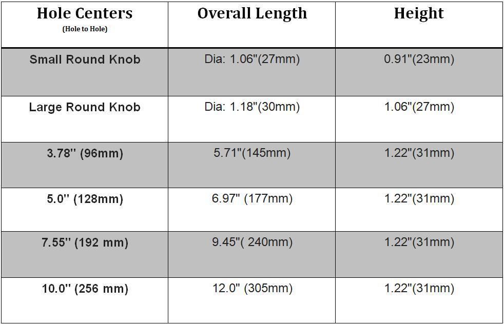 3.78'' 5'' 7.55" 10"Chrome silver Cabinet Handle knob Drawer Pull Knob