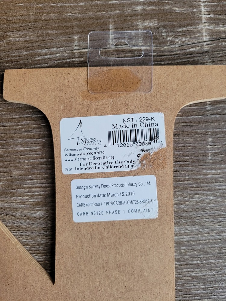 Chipboard Cut Out Initial "K" For Crafts