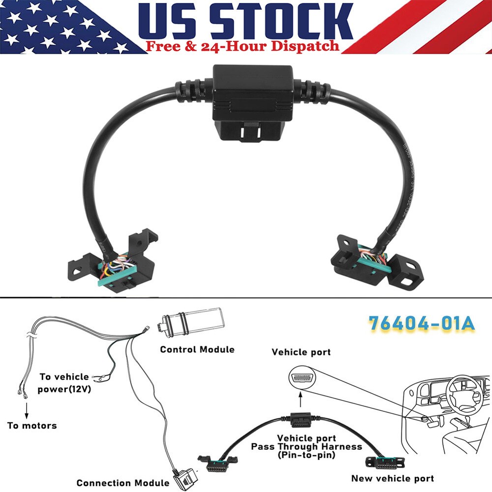 Plug and Play Pass Through Harness 76404-01A for AMP Research PowerStep