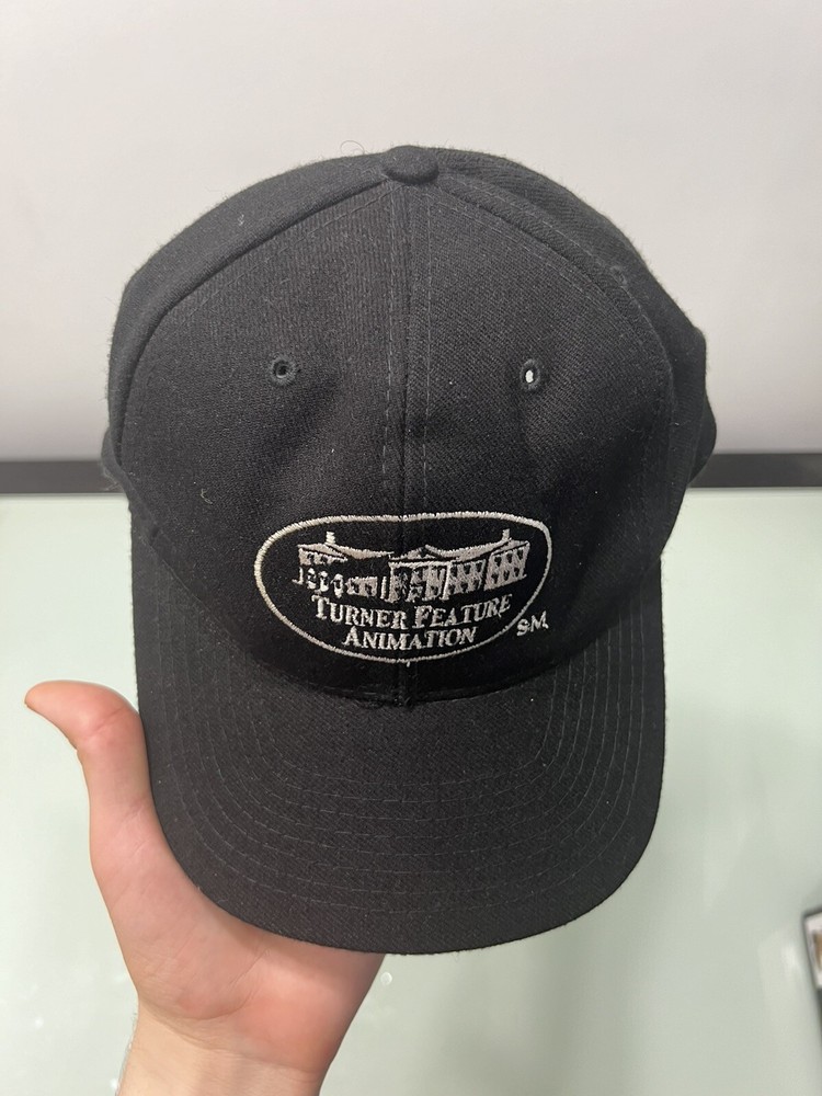 Turner Feature Animation Vintage 90s Snap Back Hat, Black Rare