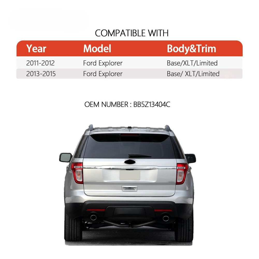 LED Tail Light For 2011-2015 Ford Explorer Red Clear W/ Bulbs Right Passenger RH