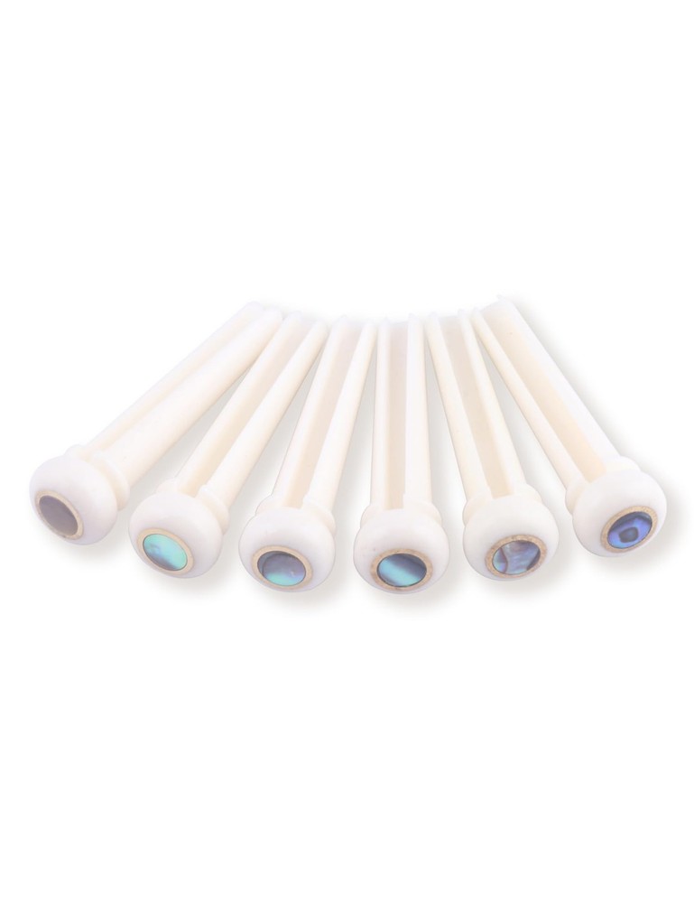 Bone Guitar Bridge Pins String Pegs End Pins for 6 String Acoustic Guitar Par...