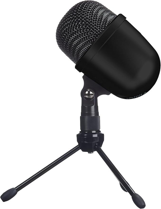 Amazon Basics USB Condenser Tripod Microphone for Online Meeting Gaming Podcast