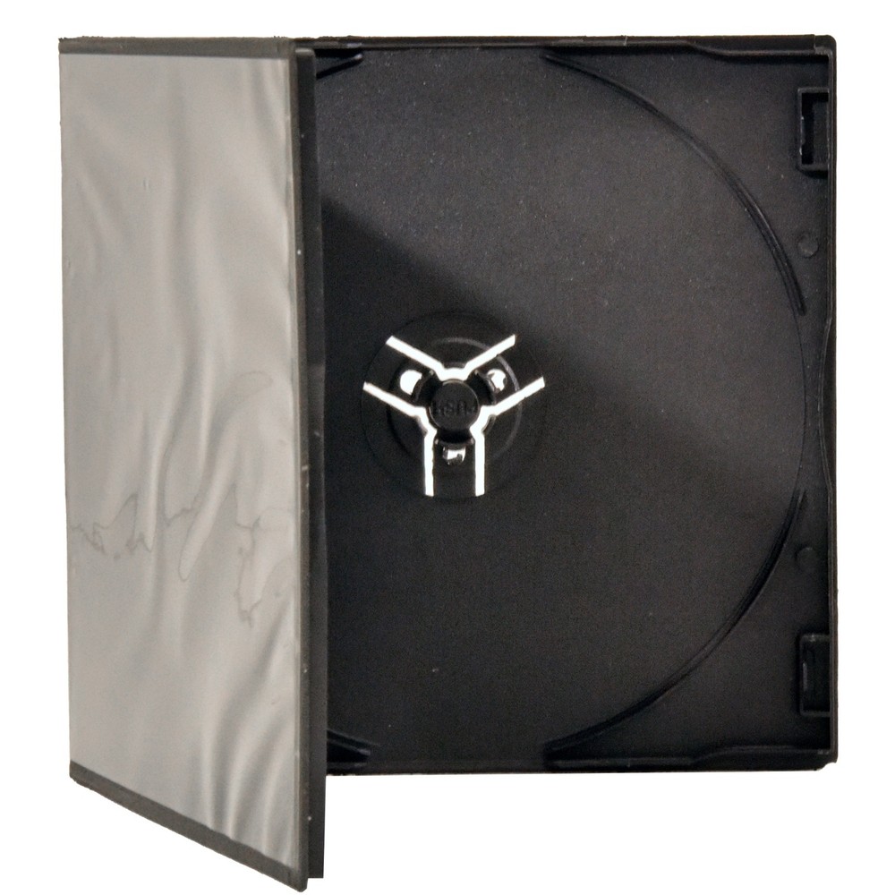 Kingdom Black Plastic CD/DVD Cases - Pack of 200
