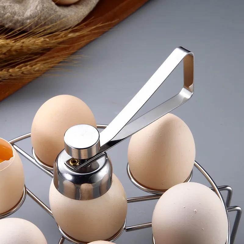 304 Stainless Steel Egg Scissors Eggshell Opener Double Head Metal Boiled Egg Cr