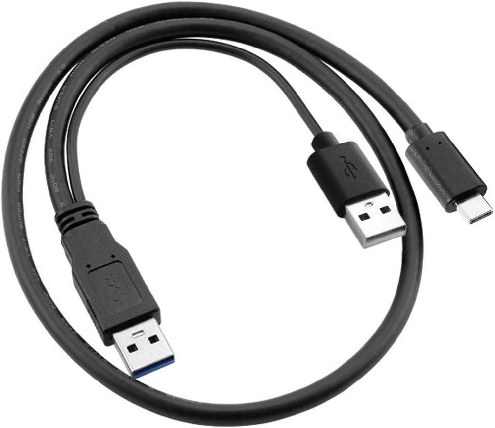 cablecc Type-C USB-C to USB 3.0 Male & 2.0 Dual Power