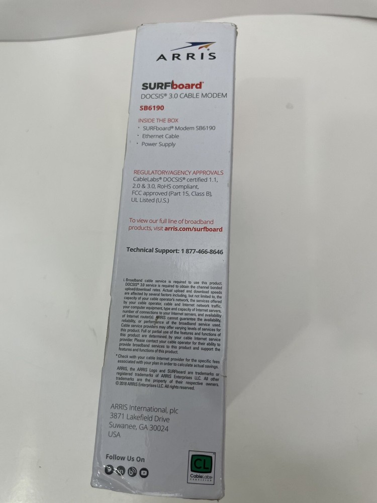 ARRIS SURFboard DOCSIS 3.0 Cable Modem - SB6190