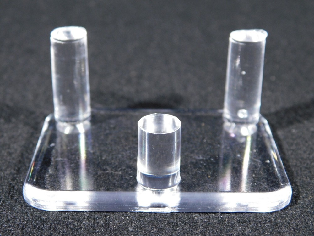 Heavy Duty THREE Post SPHERE Display Stand SMALL Size Clear Acrylic