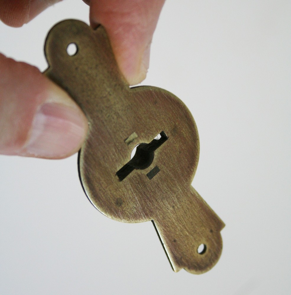 Antique SOLID BRASS Keyhole Escutcheon