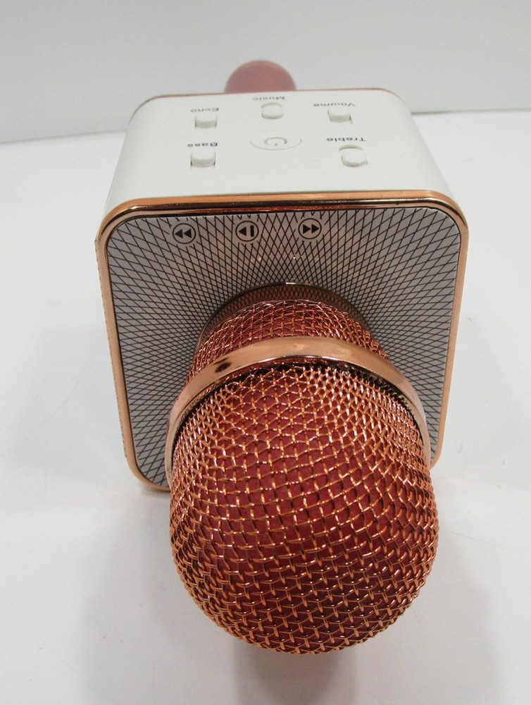 Bluetooth Karaoke Wireless Microphone with Speaker - Rose Gold