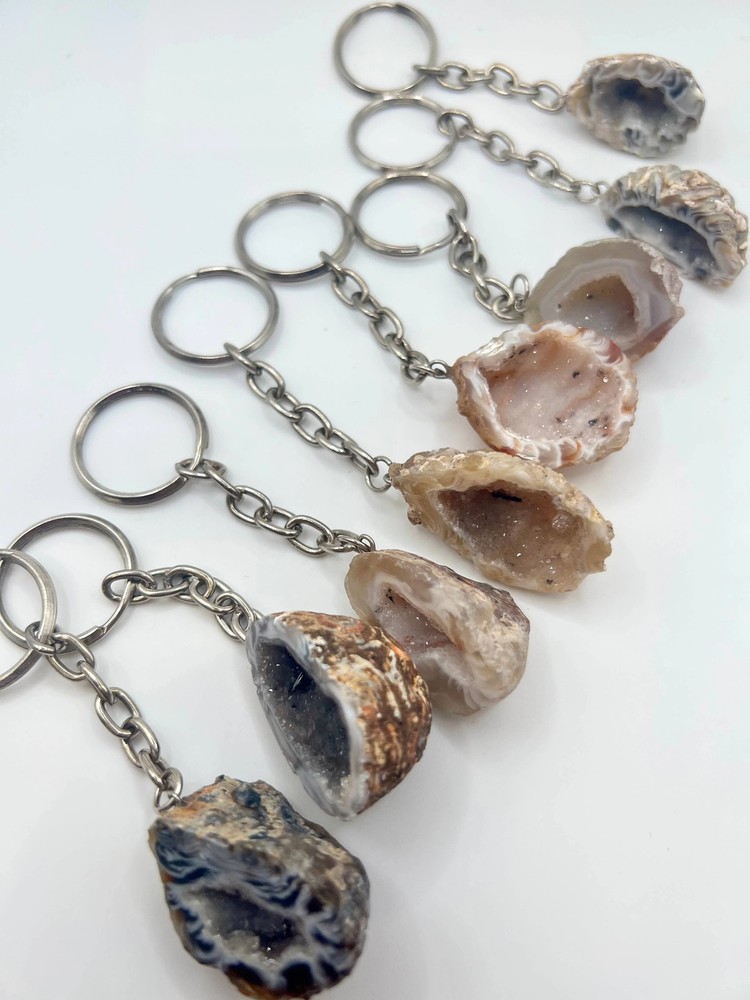 Agate Crystal Keychain