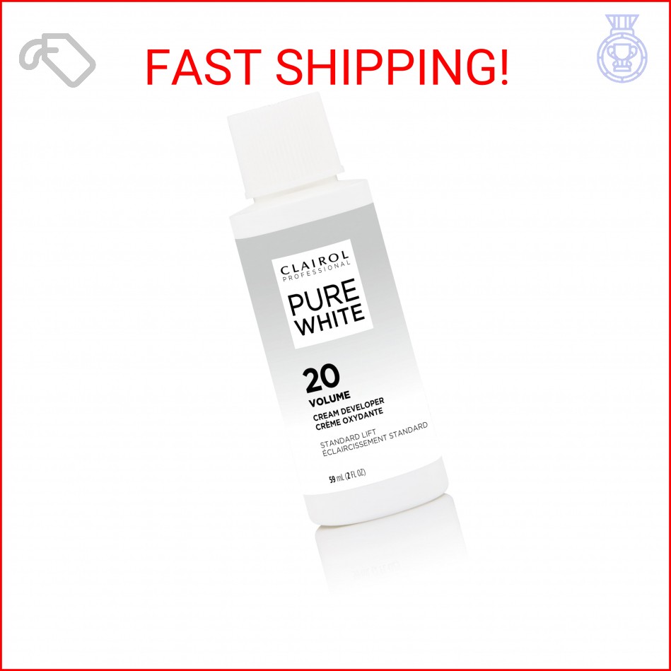 Clairol Professional Pure White 20 volume Crème Developer, 2 oz