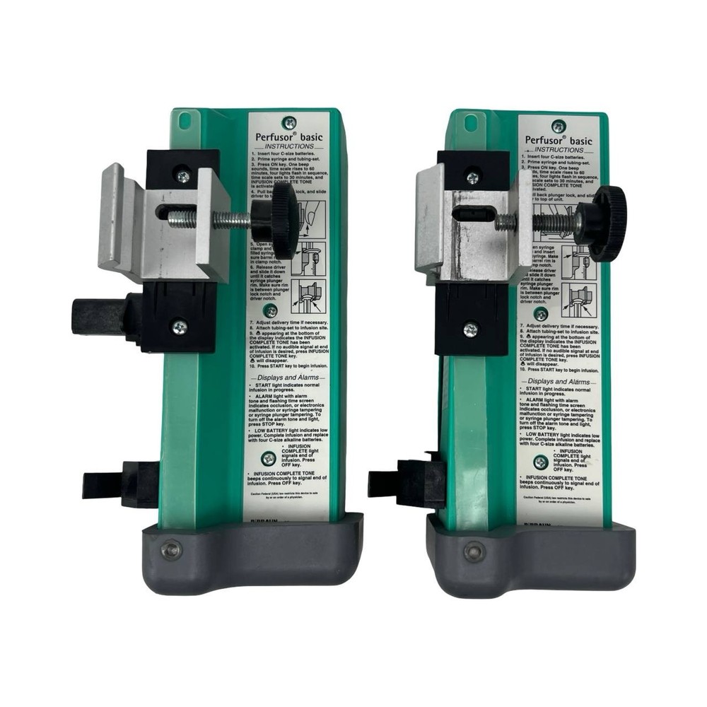 Lot of 2 - B. Braun Perfusor Basic Syringe Pump UNTESTED | READ