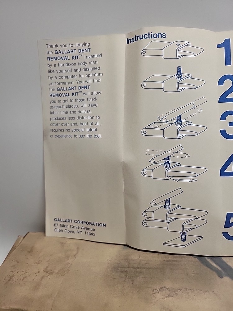 Gallart Dent Removal Kit For Use With Hydraulic Jaw