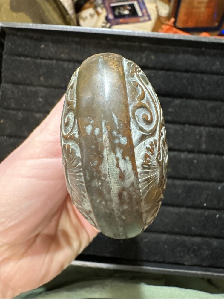 Vintage brass powder horn