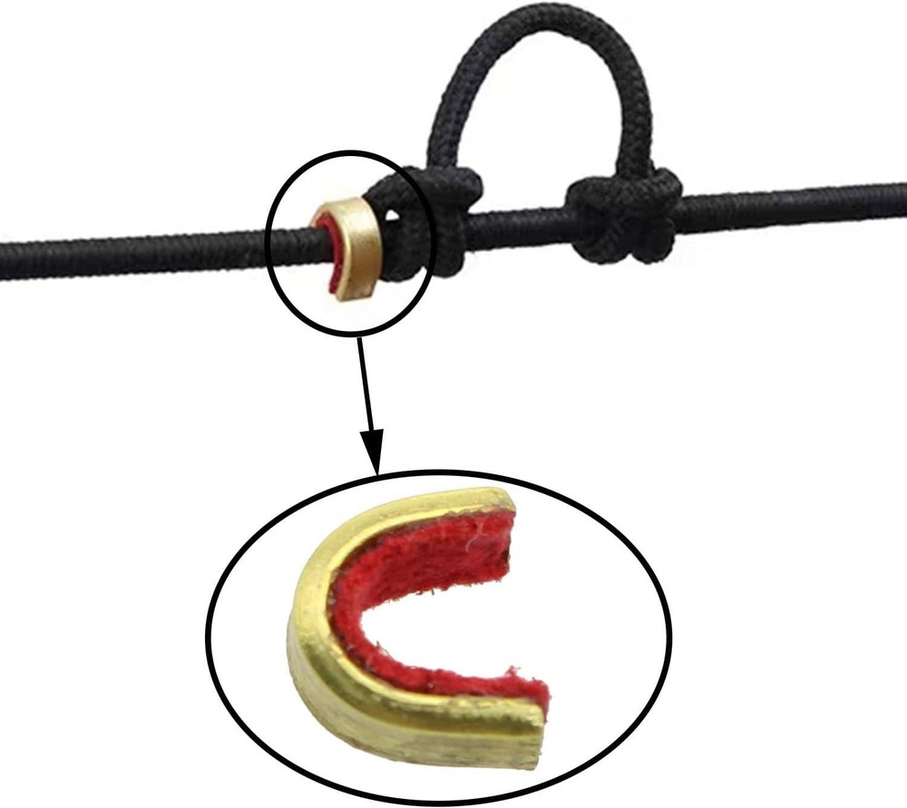 40X Archery Bow String Nocking Points Strings Nock Sets Brass Buckle Clip Knock