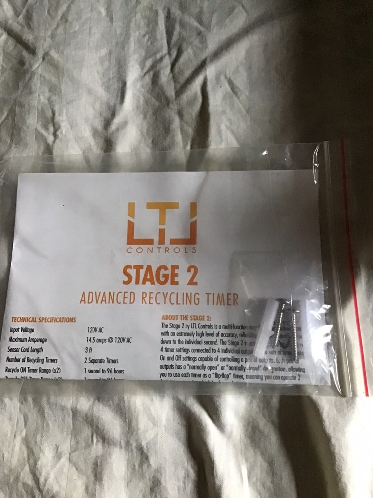 LTL Control Stage 2 Controller Advanced Recycling Timer (New)