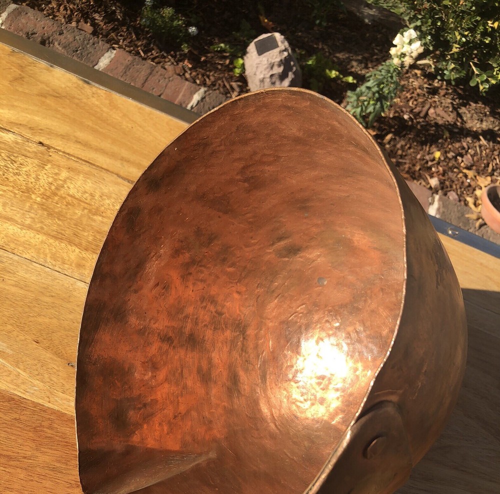 Antique French Winemaker Tool Scoop Copper