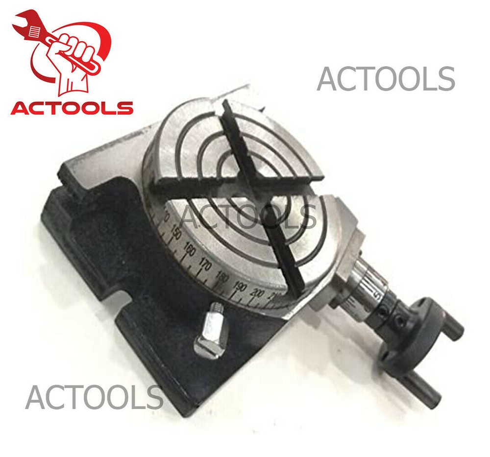 4" / 100mm Rotary Table Horizontal & Vertical + 80mm 3 Jaws self centering Chuck