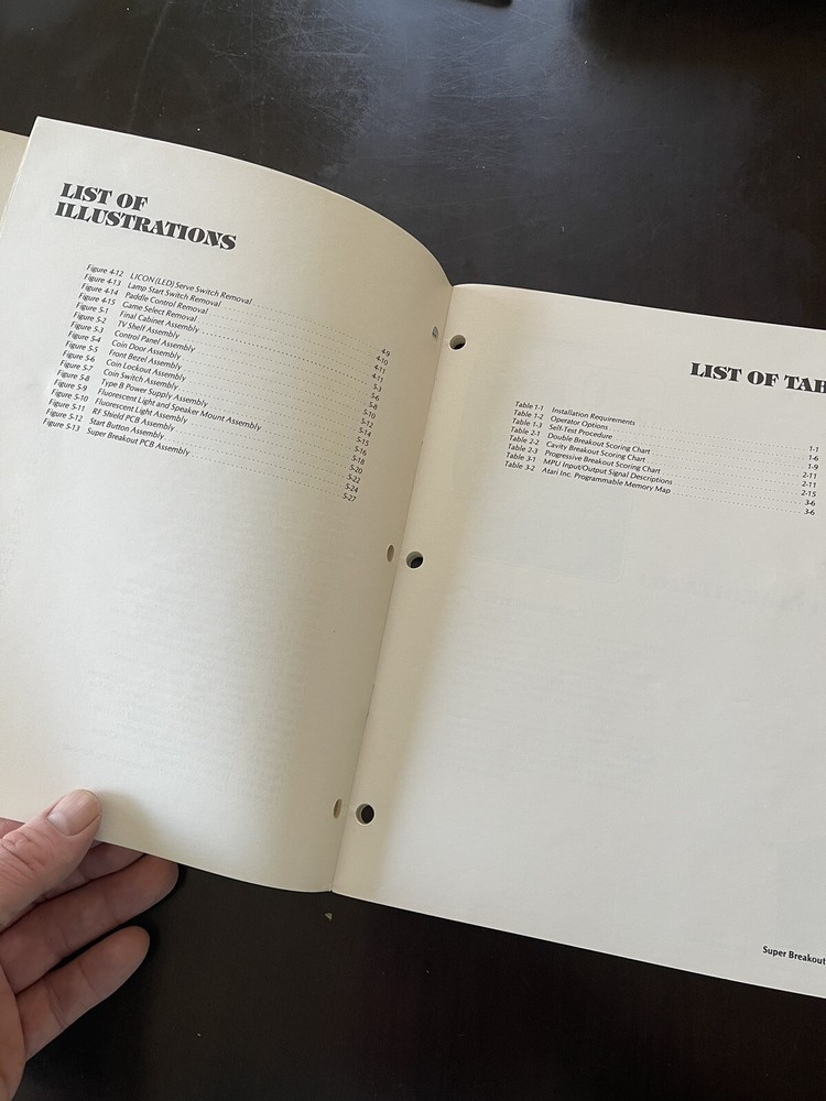 Atari Super Breakout Arcade Operations, Maintenance, Service Manual Original
