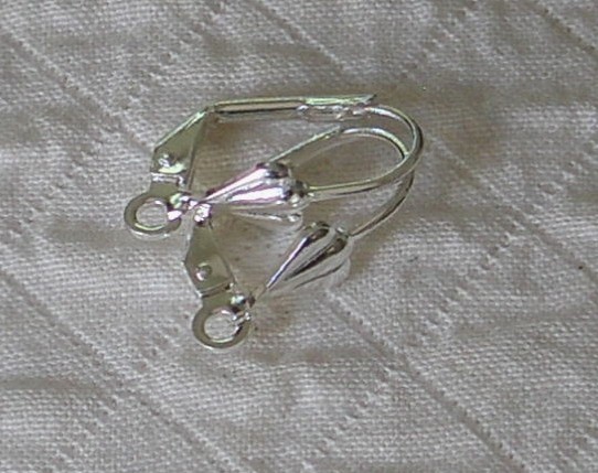 Earring Leaf Wires 10 Pairs Silver Plated WOW!