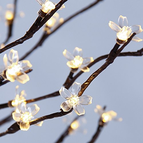Cherry Blossom Tree 5FT 128 LED Lighted Tree for Decoration Inside Warm White