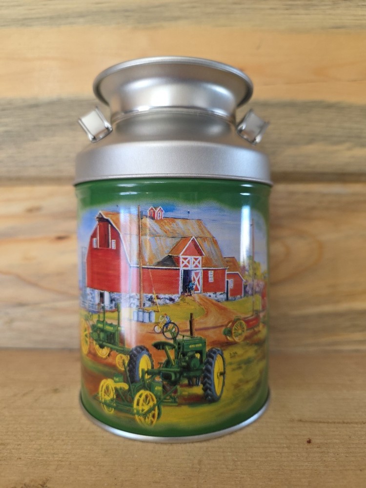 John Deere Milk Can Metal. 6x4". Beautiful Display