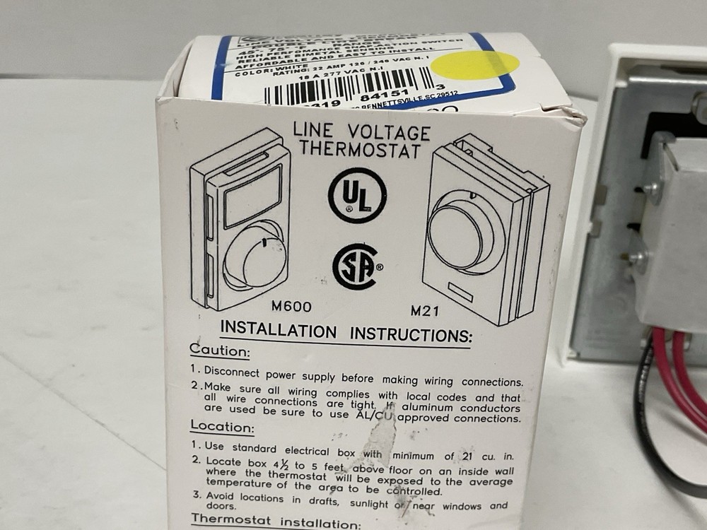 M602W Double Pole White Stat